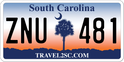 SC license plate ZNU481