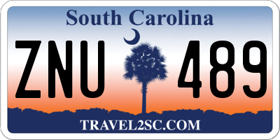 SC license plate ZNU489