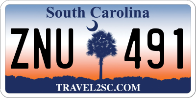 SC license plate ZNU491