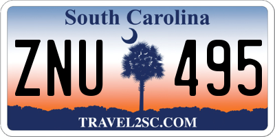 SC license plate ZNU495