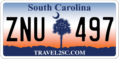SC license plate ZNU497