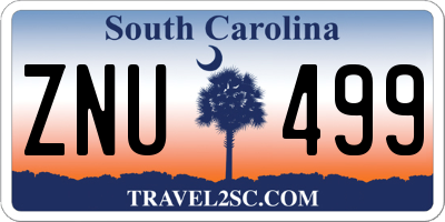 SC license plate ZNU499
