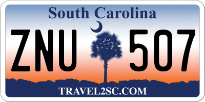 SC license plate ZNU507