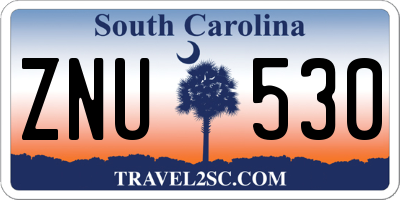 SC license plate ZNU530