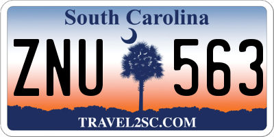 SC license plate ZNU563
