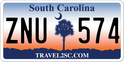 SC license plate ZNU574