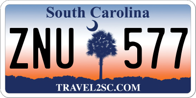 SC license plate ZNU577
