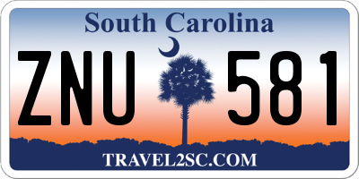 SC license plate ZNU581