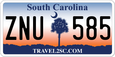 SC license plate ZNU585