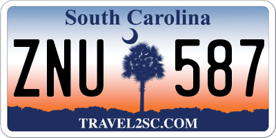 SC license plate ZNU587