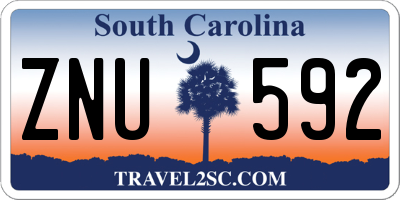 SC license plate ZNU592