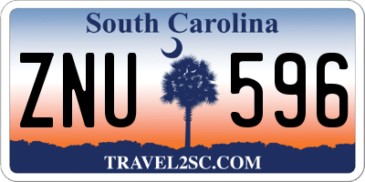 SC license plate ZNU596