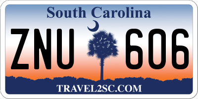 SC license plate ZNU606
