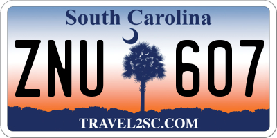 SC license plate ZNU607