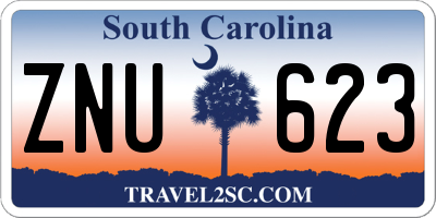 SC license plate ZNU623
