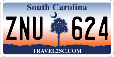 SC license plate ZNU624