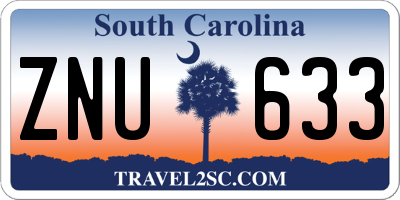 SC license plate ZNU633
