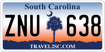 SC license plate ZNU638