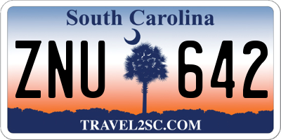 SC license plate ZNU642