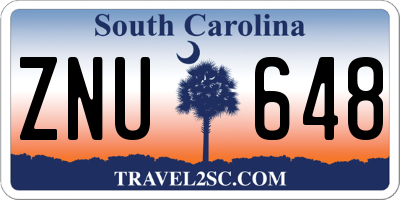 SC license plate ZNU648
