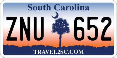 SC license plate ZNU652