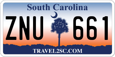 SC license plate ZNU661