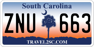 SC license plate ZNU663