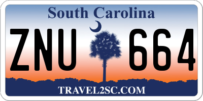 SC license plate ZNU664
