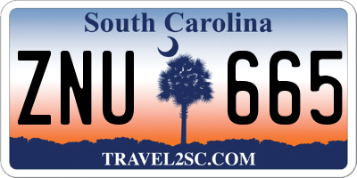 SC license plate ZNU665