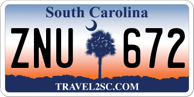 SC license plate ZNU672