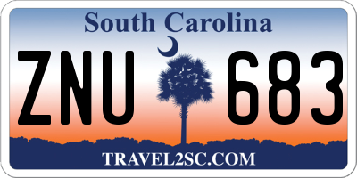 SC license plate ZNU683