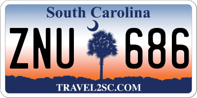 SC license plate ZNU686