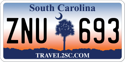 SC license plate ZNU693