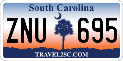 SC license plate ZNU695