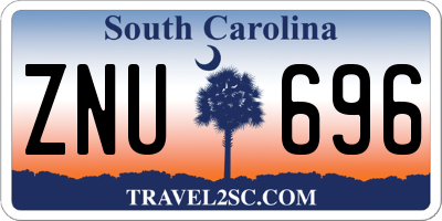 SC license plate ZNU696