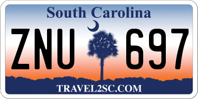 SC license plate ZNU697