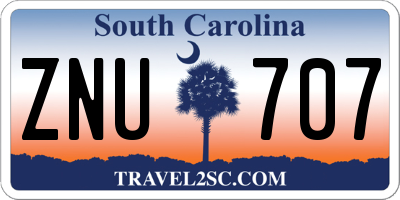 SC license plate ZNU707