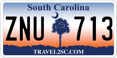 SC license plate ZNU713