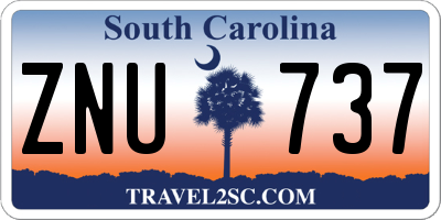 SC license plate ZNU737
