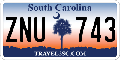 SC license plate ZNU743