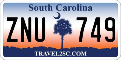 SC license plate ZNU749