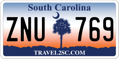 SC license plate ZNU769
