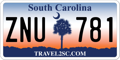SC license plate ZNU781