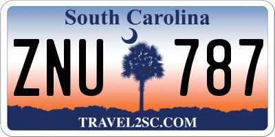 SC license plate ZNU787