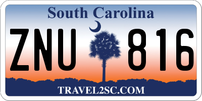 SC license plate ZNU816