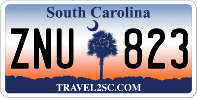 SC license plate ZNU823