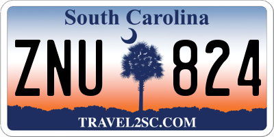SC license plate ZNU824