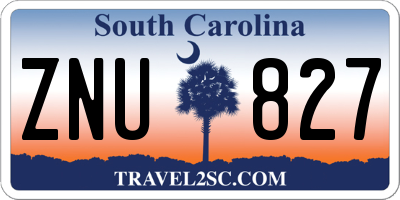 SC license plate ZNU827