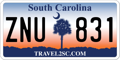 SC license plate ZNU831