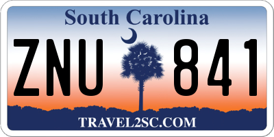 SC license plate ZNU841